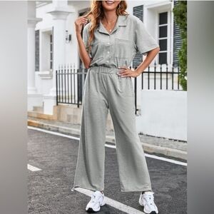 Gray Xl Jumpsuit New